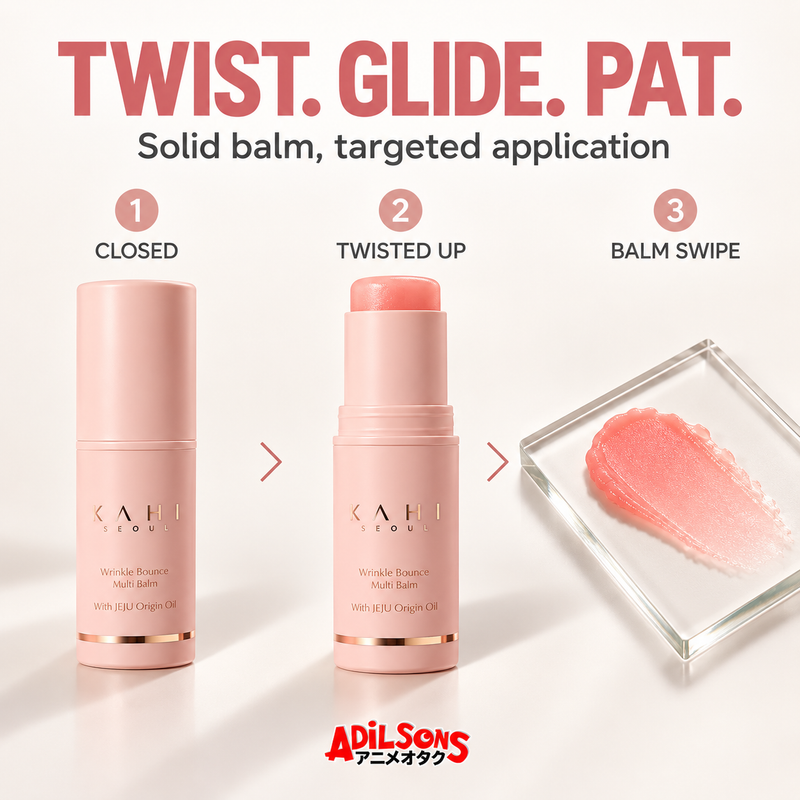 KAHI Wrinkle Bounce Multi Balm 9g — texture usage | Adilsons creative 3