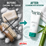 PURITO Seoul Mighty Bamboo Panthenol Cleanser 150ml — before after object diagram | Adilsons creative 4
