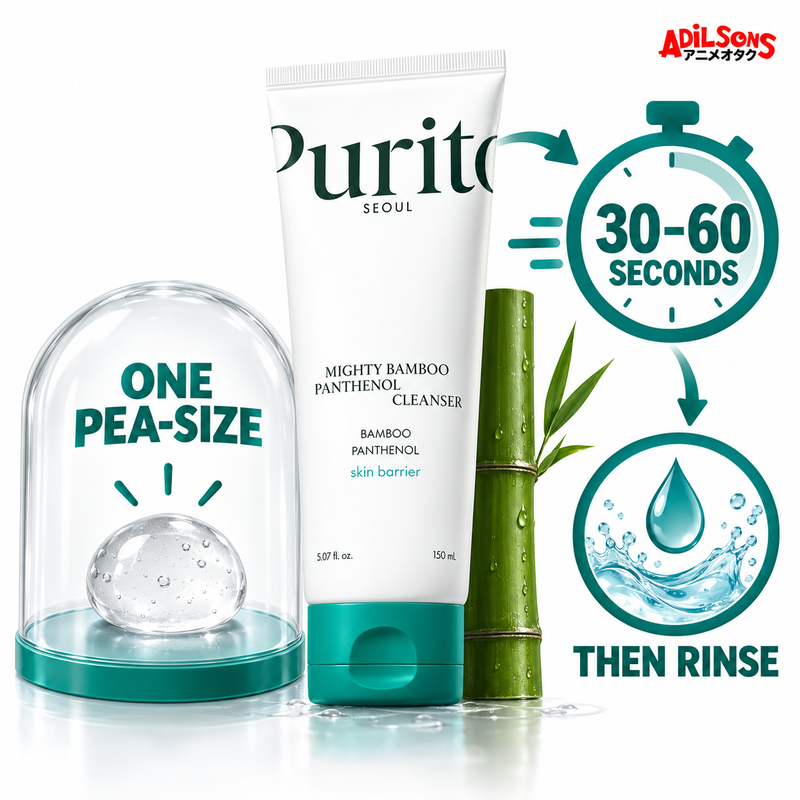 PURITO Seoul Mighty Bamboo Panthenol Cleanser 150ml — quantity guide | Adilsons creative 17