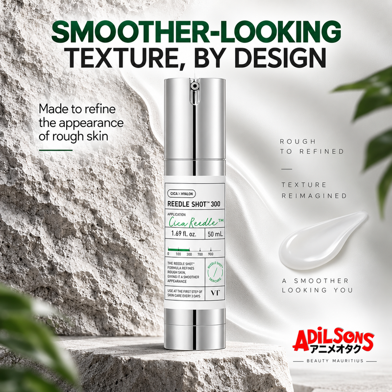 Adilsons Beauty ad for VT Reedle Shot 300 50 mL: Smoother-Looking Texture, By Design.