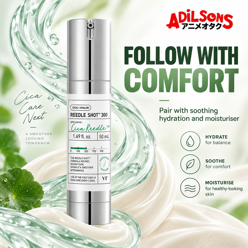 Adilsons Beauty ad for VT Reedle Shot 300 50 mL: Follow With Comfort.