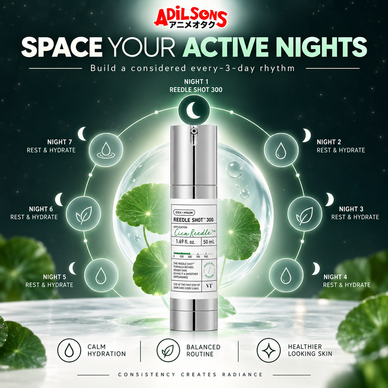 Adilsons Beauty ad for VT Reedle Shot 300 50 mL: Space Your Active Nights.