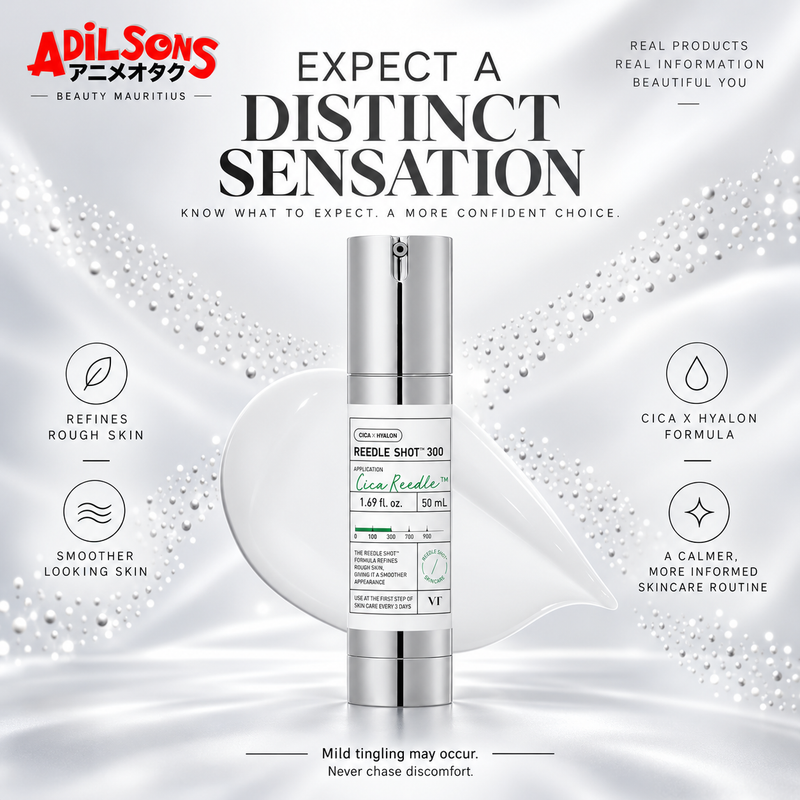Adilsons Beauty ad for VT Reedle Shot 300 50 mL: Expect A Distinct Sensation.
