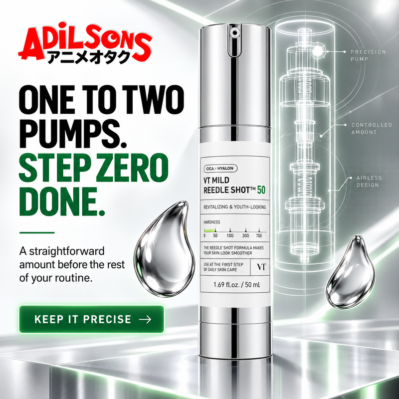 Adilsons sales creative for VT Mild Reedle Shot 50 50ml: One To Two Pumps. Step Zero Done..