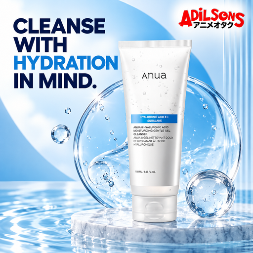 Anua 8 Hyaluronic Acid Moisturizing Gentle Gel Cleanser 150ml ad: Cleanse With Hydration In Mind.