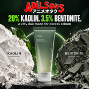 Adilsons ad for Anua Heartleaf Pore Clay Pack 100ml: 20% Kaolin. 3.5% Bentonite.