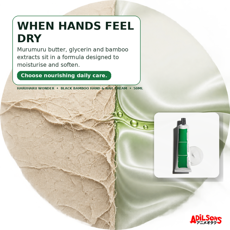 Adilsons Beauty guide for Haruharu Wonder Black Bamboo Nourishing Calming Hand & Nail Cream 50ml — creative 02.