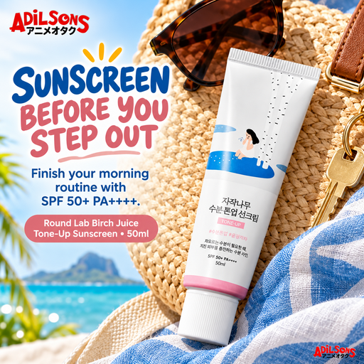 Adilsons Beauty guide for Round Lab Birch Juice Moisturizing Tone Up Sunscreen 50ml SPF50+ PA++++ — creative 01.