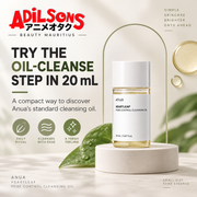 Adilsons Beauty ad for Anua Heartleaf Pore Control Cleansing Oil 20 mL: Try The Oil-Cleanse Step In 20 Ml.