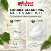 Adilsons Beauty ad for Anua Heartleaf Pore Control Cleansing Oil 20 mL: Double Cleansing, Made Less Mysterious.