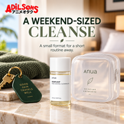 Adilsons Beauty ad for Anua Heartleaf Pore Control Cleansing Oil 20 mL: A Weekend-Sized Cleanse.