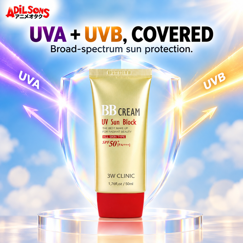 Adilsons Beauty 3W Clinic UV Sun Block BB Cream creative: Purchase for combined UVA and UVB protection