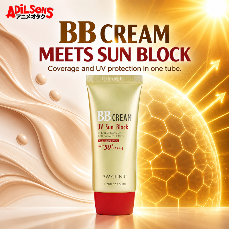 Adilsons Beauty 3W Clinic UV Sun Block BB Cream creative: Purchase for BB cream and sun block in one format