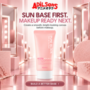 Adilsons sales creative for A'pieu Pure Block Tone-Up Sun Base EX 50ml: Sun Base First. Makeup Ready Next.