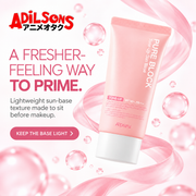 Adilsons sales creative for A'pieu Pure Block Tone-Up Sun Base EX 50ml: A Fresher-Feeling Way To Prime.