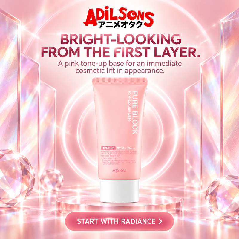 Adilsons sales creative for A'pieu Pure Block Tone-Up Sun Base EX 50ml: Bright-Looking From The First Layer.