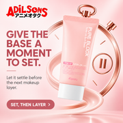 Adilsons sales creative for A'pieu Pure Block Tone-Up Sun Base EX 50ml: Give The Base A Moment To Set.