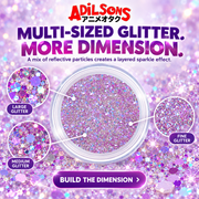 Adilsons creative for Unleashia Get Loose Glitter Gel 4g — MULTI-SIZED GLITTER. MORE DIMENSION.