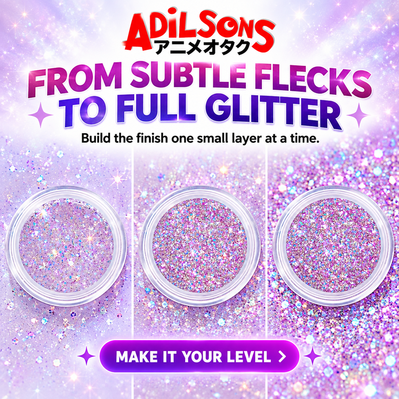 Adilsons creative for Unleashia Get Loose Glitter Gel 4g — FROM SUBTLE FLECKS TO FULL GLITTER