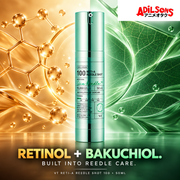 VT Reti-A Reedle Shot 100 50ml creative: RETINOL + BAKUCHIOL. BUILT INTO REEDLE CARE.