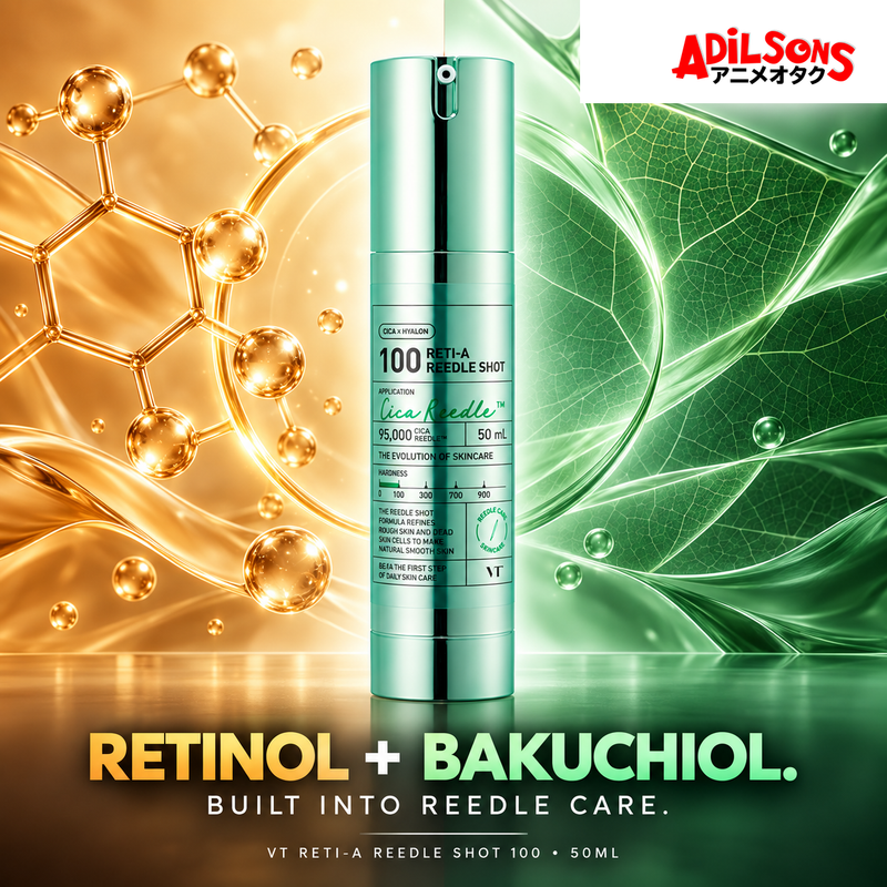 VT Reti-A Reedle Shot 100 50ml creative: RETINOL + BAKUCHIOL. BUILT INTO REEDLE CARE.
