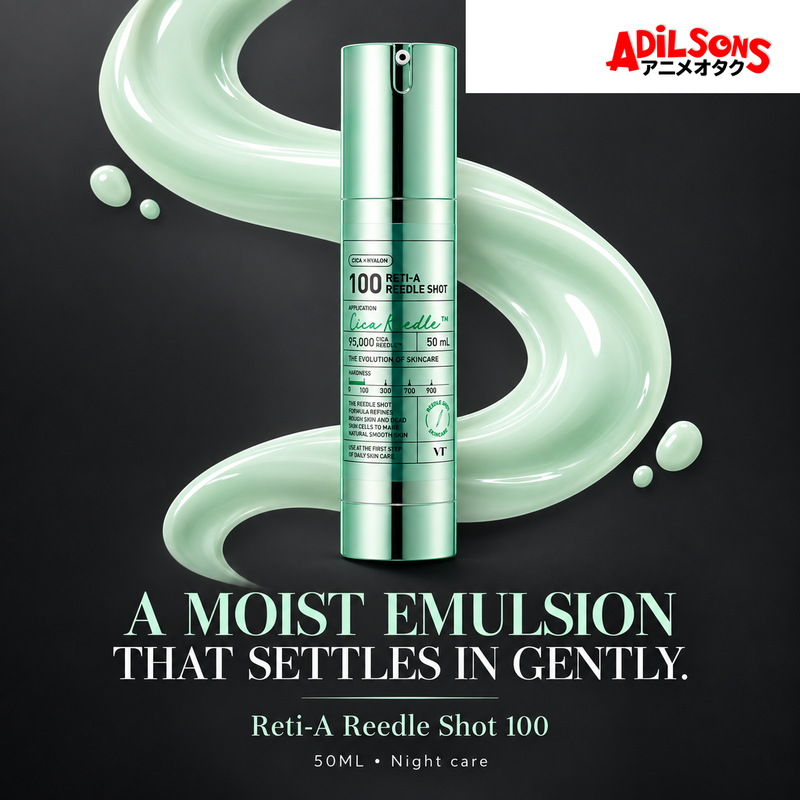 VT Reti-A Reedle Shot 100 50ml creative: A MOIST EMULSION THAT SETTLES IN GENTLY.