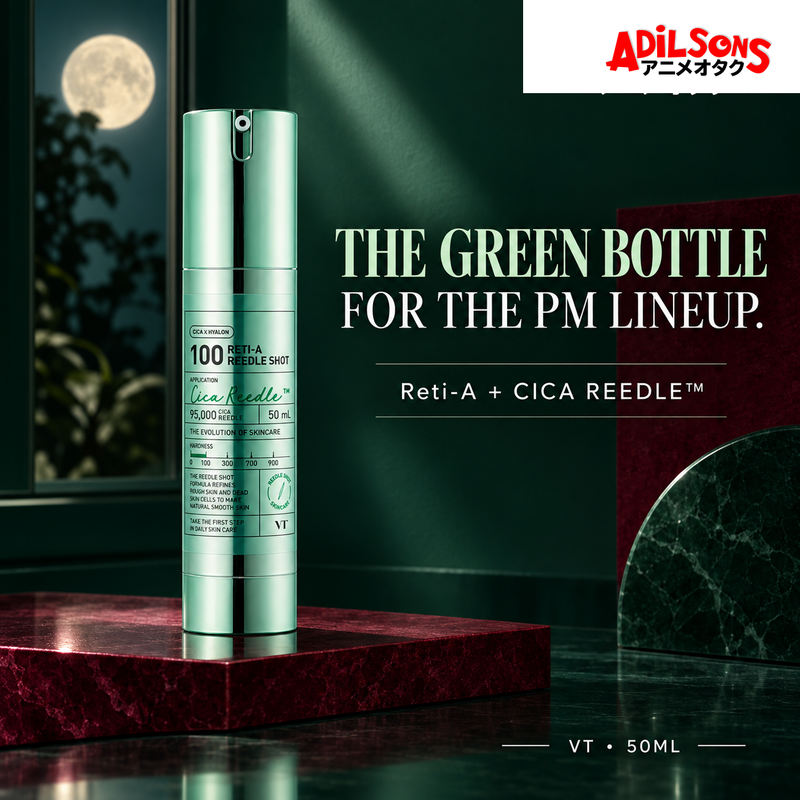 VT Reti-A Reedle Shot 100 50ml creative: THE GREEN BOTTLE FOR THE PM LINEUP.