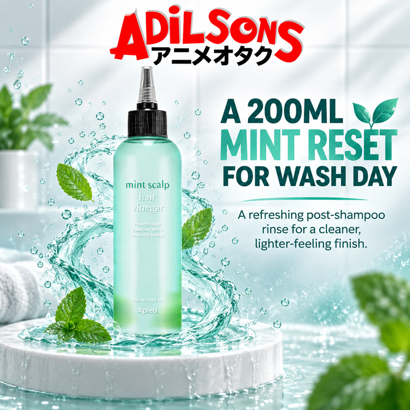 Adilsons creative for A'pieu Mint Scalp & Hair Vinegar 200ML — A 200ML MINT RESET FOR WASH DAY