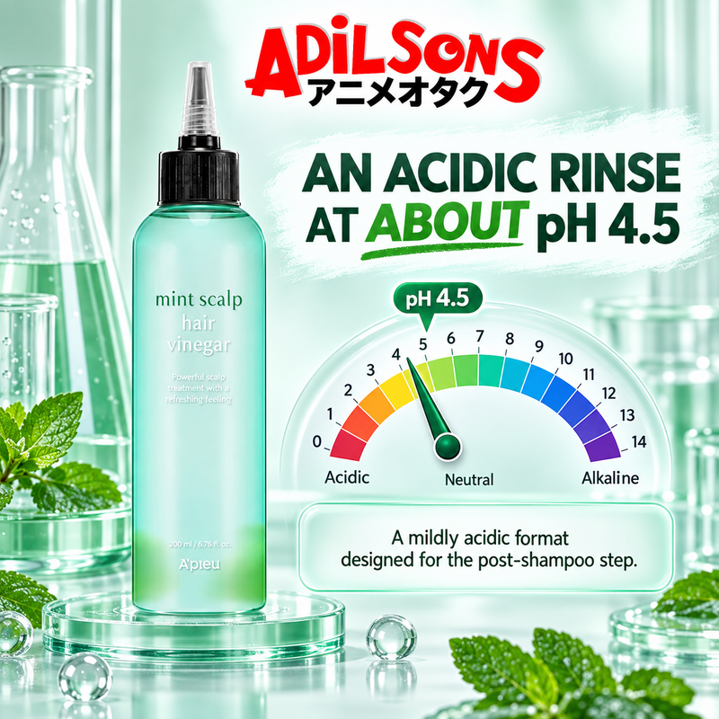 Adilsons creative for A'pieu Mint Scalp & Hair Vinegar 200ML — AN ACIDIC RINSE AT ABOUT pH 4.5