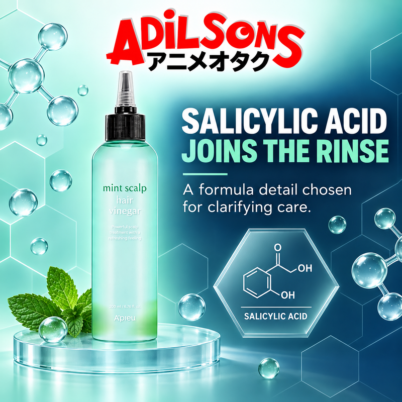 Adilsons creative for A'pieu Mint Scalp & Hair Vinegar 200ML — SALICYLIC ACID JOINS THE RINSE