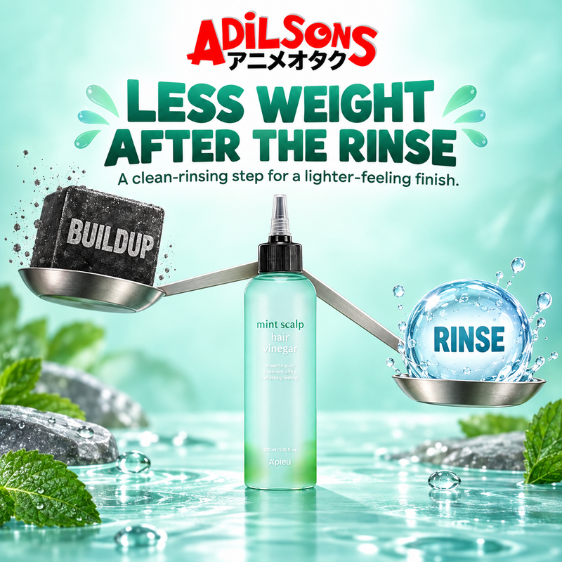 Adilsons creative for A'pieu Mint Scalp & Hair Vinegar 200ML — LESS WEIGHT AFTER THE RINSE