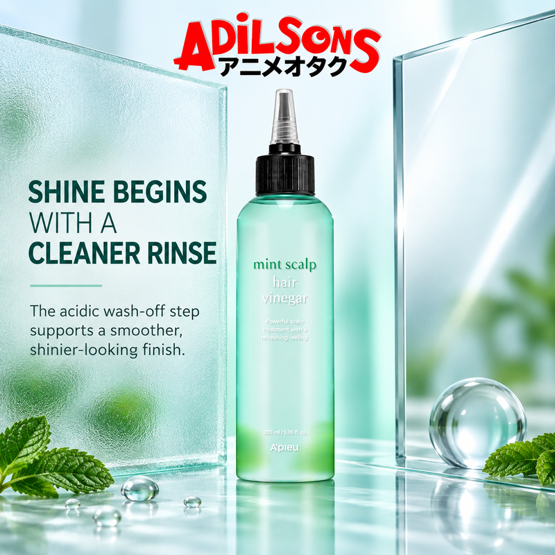 Adilsons creative for A'pieu Mint Scalp & Hair Vinegar 200ML — SHINE BEGINS WITH A CLEANER RINSE