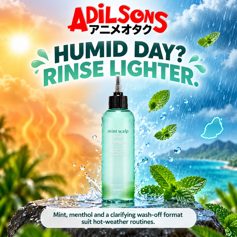 Adilsons creative for A'pieu Mint Scalp & Hair Vinegar 200ML — HUMID DAY? RINSE LIGHTER.