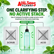 Adilsons creative for A'pieu Mint Scalp & Hair Vinegar 200ML — ONE CLARIFYING STEP. NO ACTIVE STACK.
