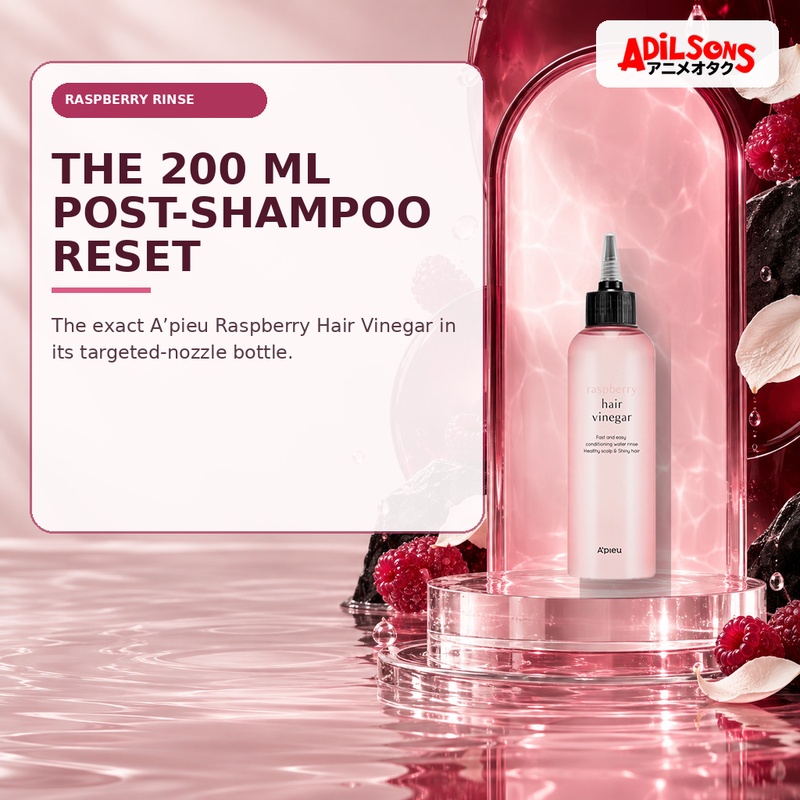 Adilsons Beauty creative for A'pieu Raspberry Hair Vinegar 200ml — Exact 200ml product.