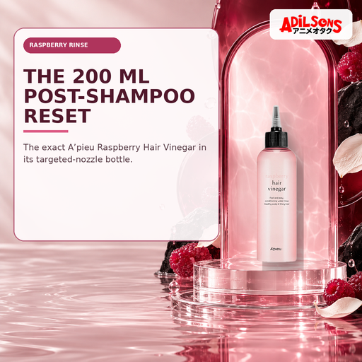 Adilsons Beauty creative for A'pieu Raspberry Hair Vinegar 200ml — Exact 200ml product.