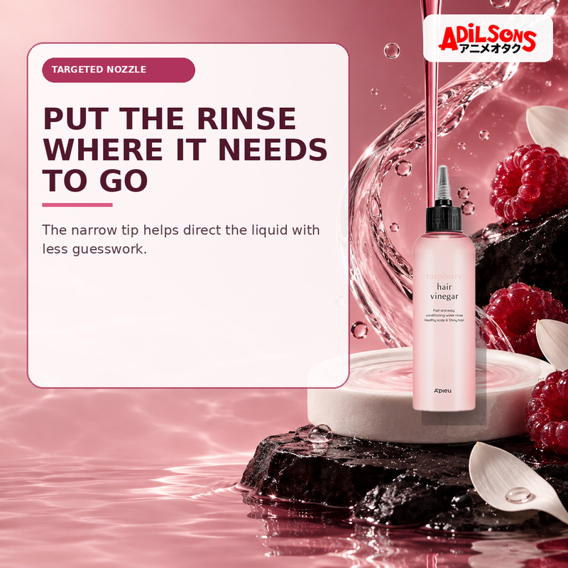 Adilsons Beauty creative for A'pieu Raspberry Hair Vinegar 200ml — Precision nozzle.