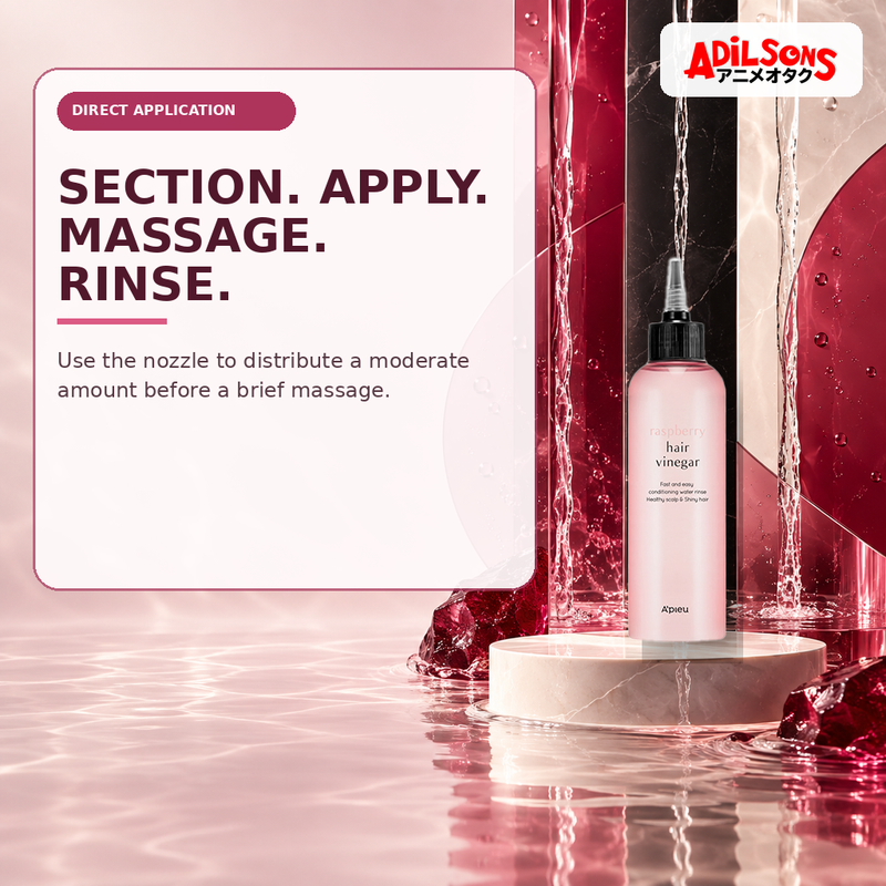 Adilsons Beauty creative for A'pieu Raspberry Hair Vinegar 200ml — Targeted application.