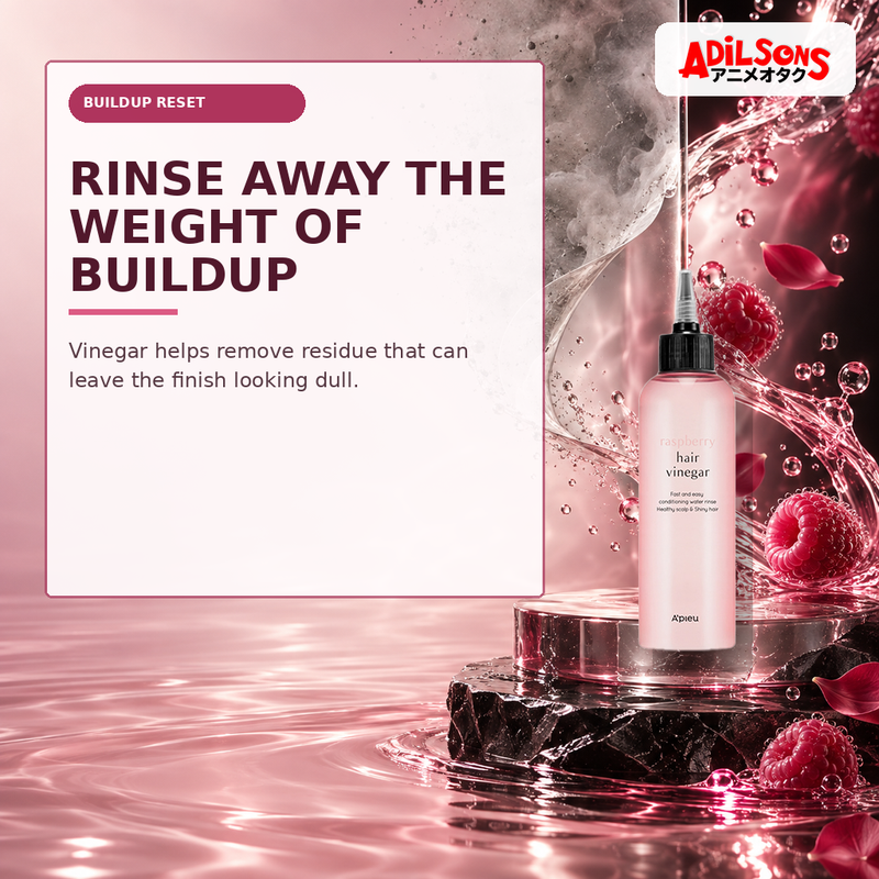 Adilsons Beauty creative for A'pieu Raspberry Hair Vinegar 200ml — Buildup removal.