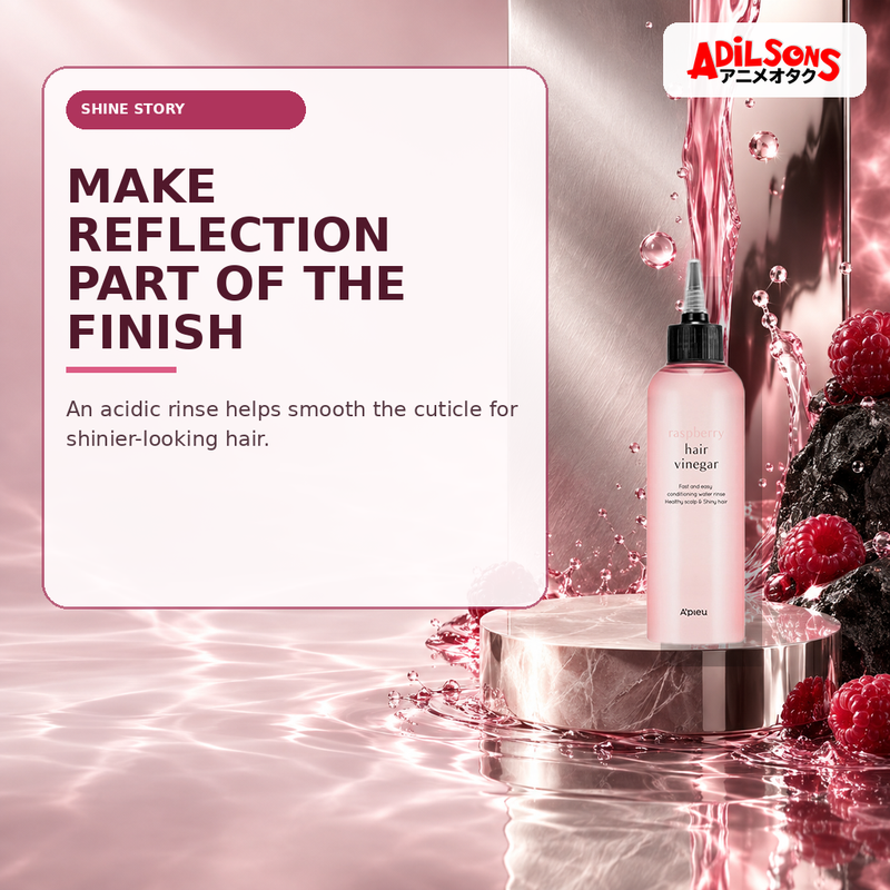 Adilsons Beauty creative for A'pieu Raspberry Hair Vinegar 200ml — Shine appearance.