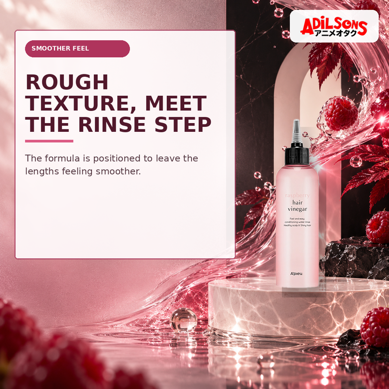 Adilsons Beauty creative for A'pieu Raspberry Hair Vinegar 200ml — Smooth feel.