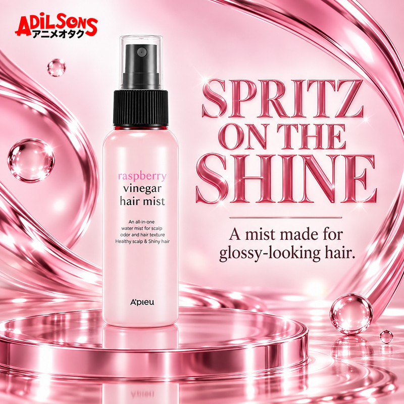 Adilsons Beauty A'pieu Raspberry Vinegar Hair Mist creative: Purchase for glossy-looking finish