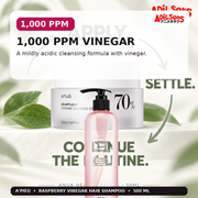 A'pieu Raspberry Vinegar Hair Shampoo 500ml — 1,000 Ppm Vinegar — Adilsons