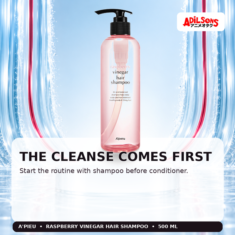 A'pieu Raspberry Vinegar Hair Shampoo 500ml — The Cleanse Comes First — Adilsons