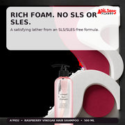 A'pieu Raspberry Vinegar Hair Shampoo 500ml — Rich Foam. No Sls Or Sles. — Adilsons