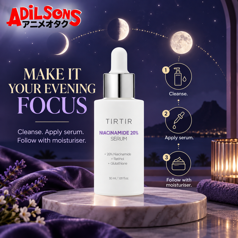 TIRTIR Niacinamide 20% Serum 30 ml creative: evening routine placement