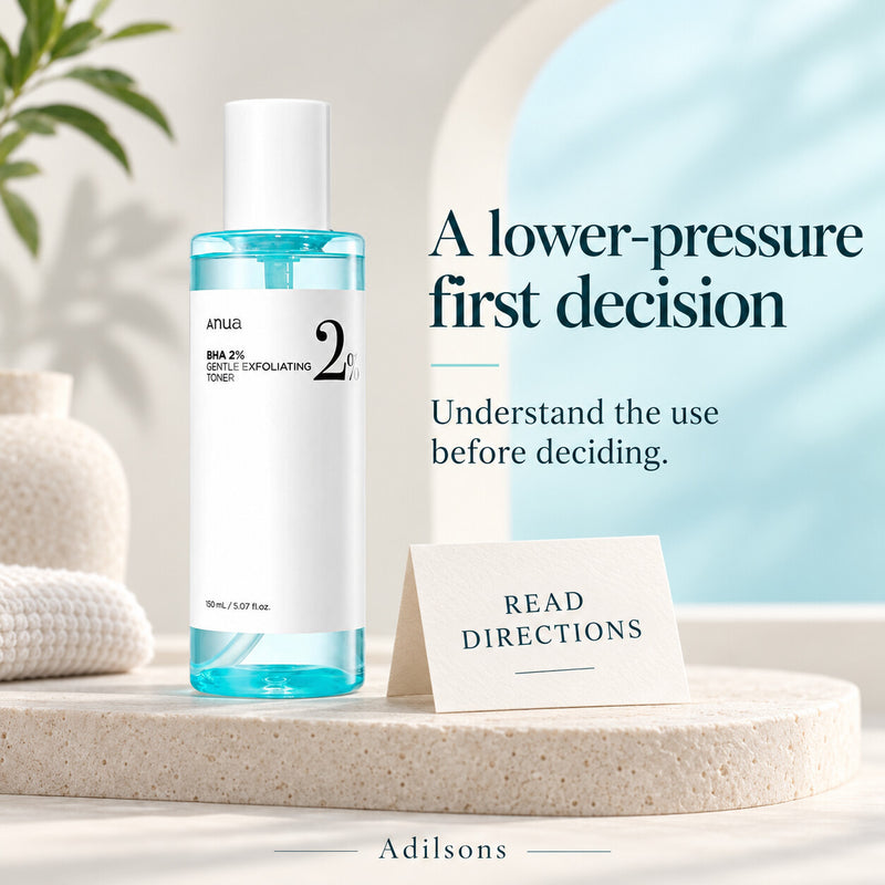 Anua BHA 2% Gentle Exfoliating Toner — A lower-pressure first decision