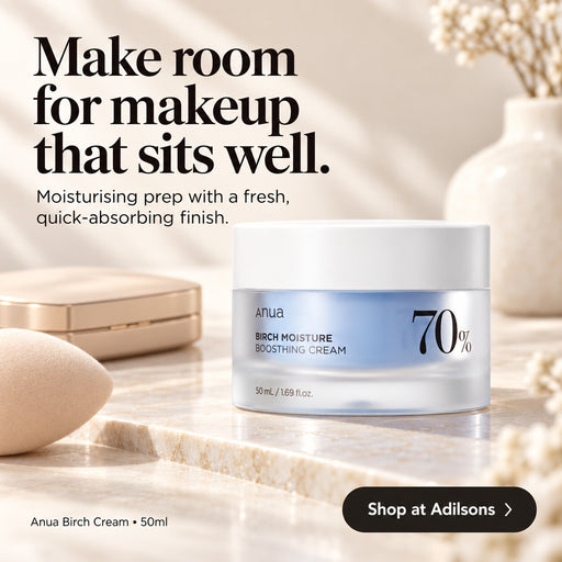 Anua Birch Moisture Boosting Cream 50ml — Make room for makeup that sits well. Moisturising prep with a fresh, quick-absorbing finish.