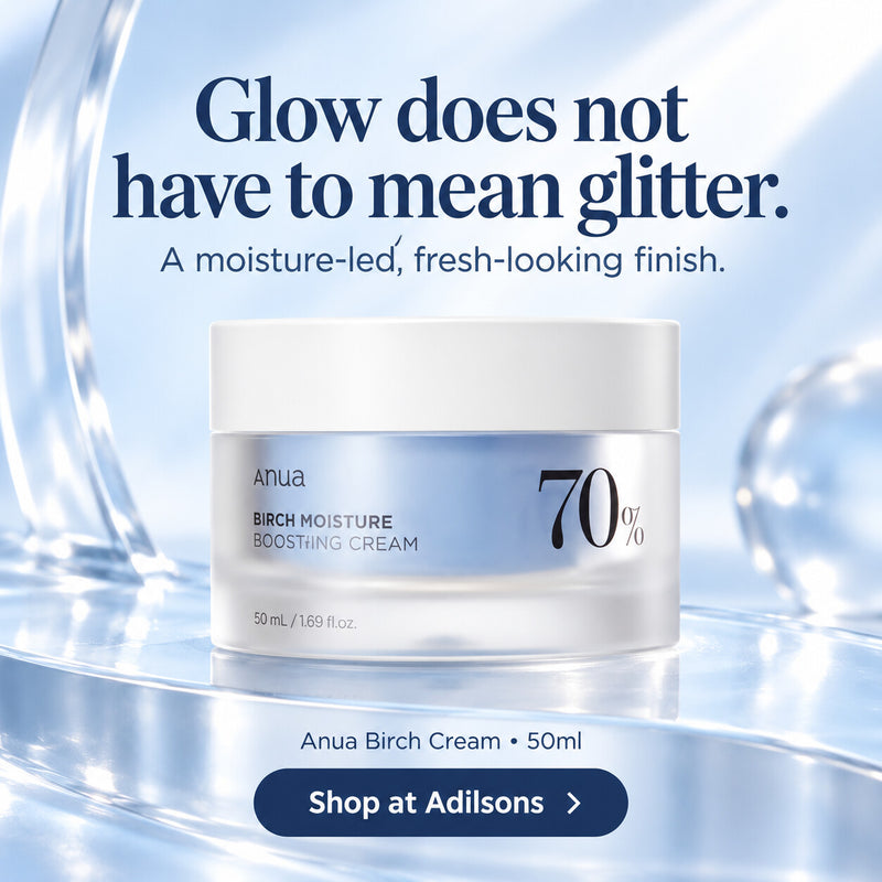 Anua Birch Moisture Boosting Cream 50ml — Glow does not have to mean glitter. A moisture-led, fresh-looking finish.