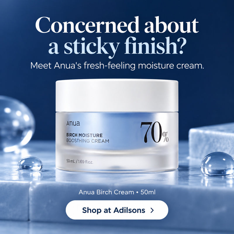 Anua Birch Moisture Boosting Cream 50ml — Concerned about a sticky finish? Meet Anua's fresh-feeling moisture cream.